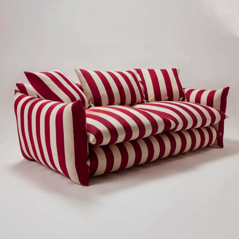 Red and white couch discount